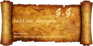 Gellisz Gerzson névjegykártya
